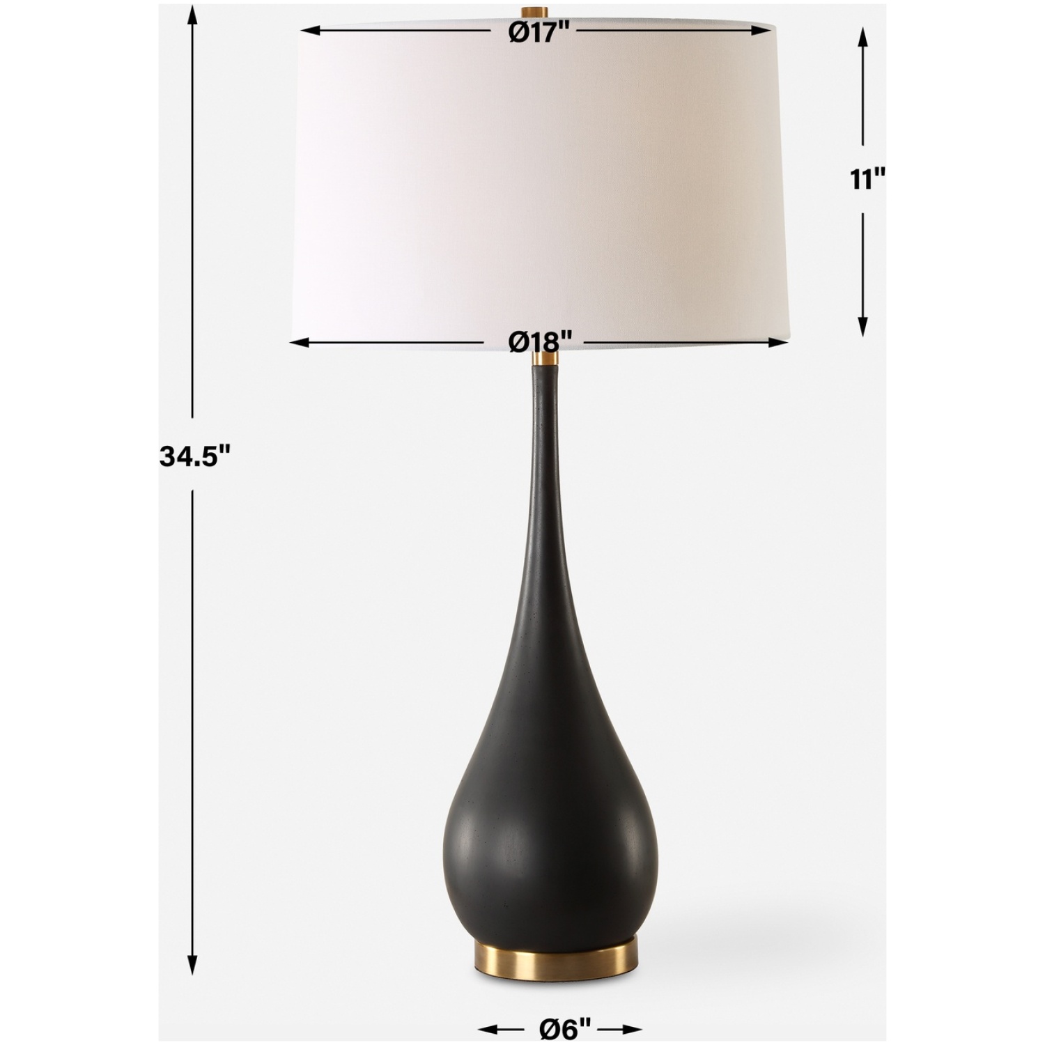 Nocturnal Black Table Lamp