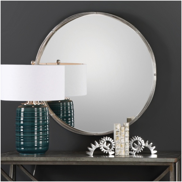 Uttermost Ohmer Round Metal Coils Mirror