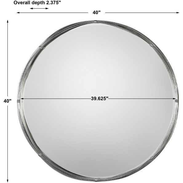 Ohmer Round Metal Coils Mirror