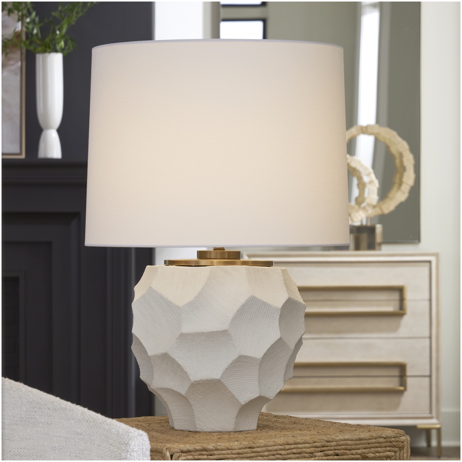 Uttermost On Edge Chalk White Table Lamp