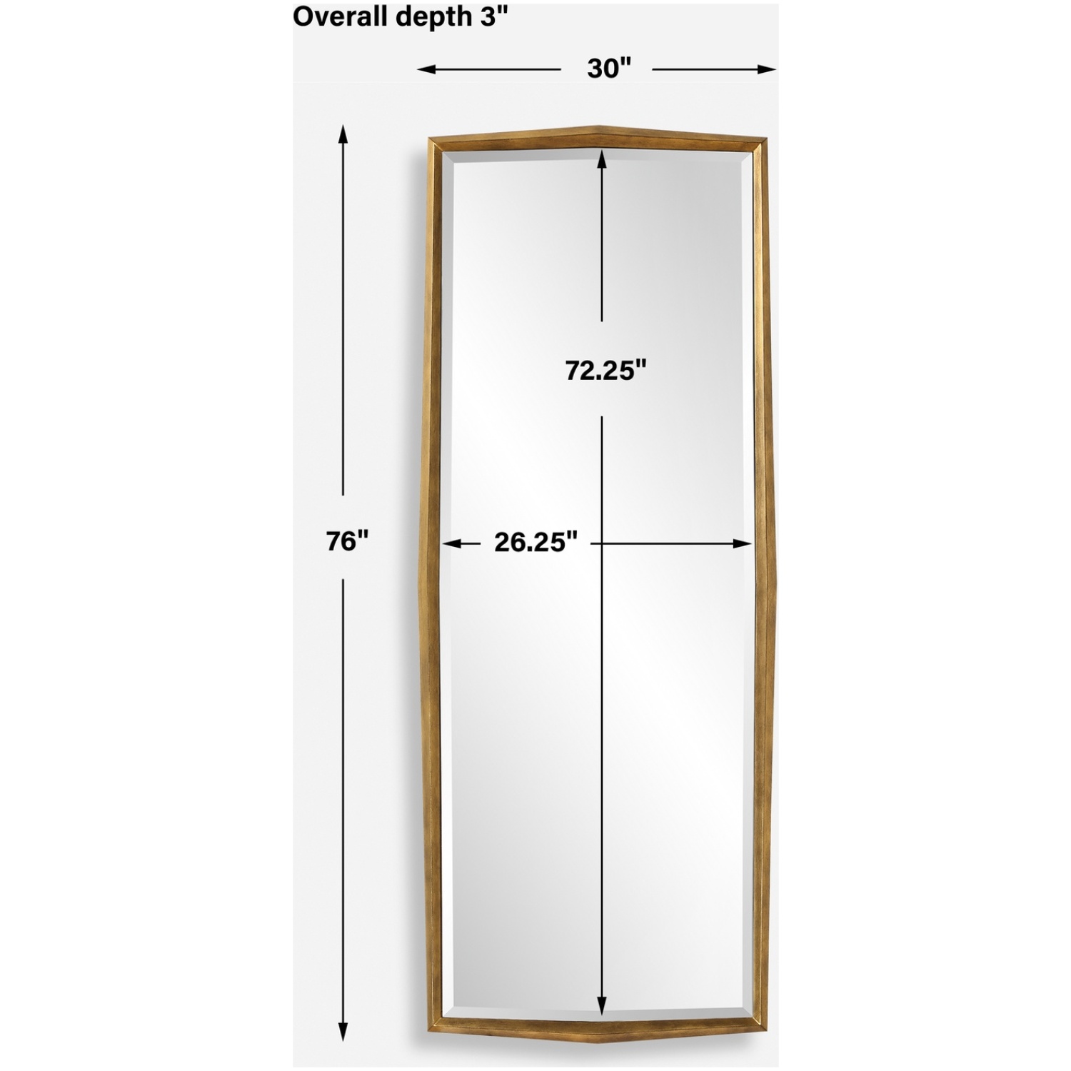 On Point Wood Dressing Mirror