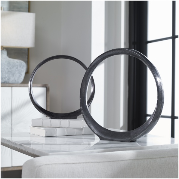 Orbits Black Ring Sculptures