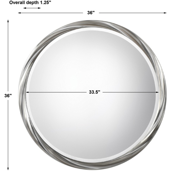 Orion Silver Round Mirror