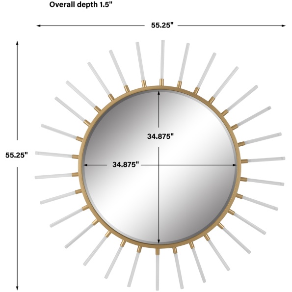 Oracle Round Starburst Mirror