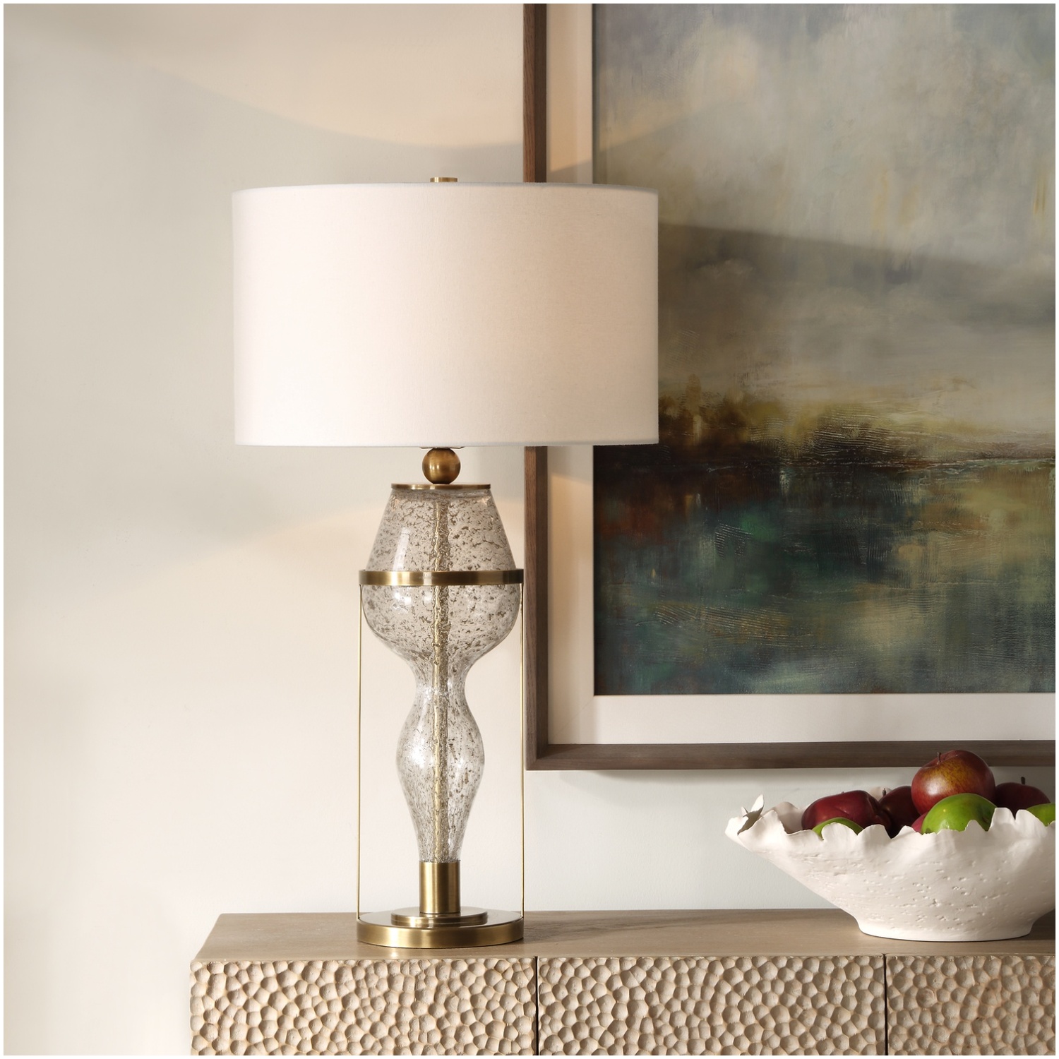 Uttermost Out Of Time Seeded Glass Table Lamp