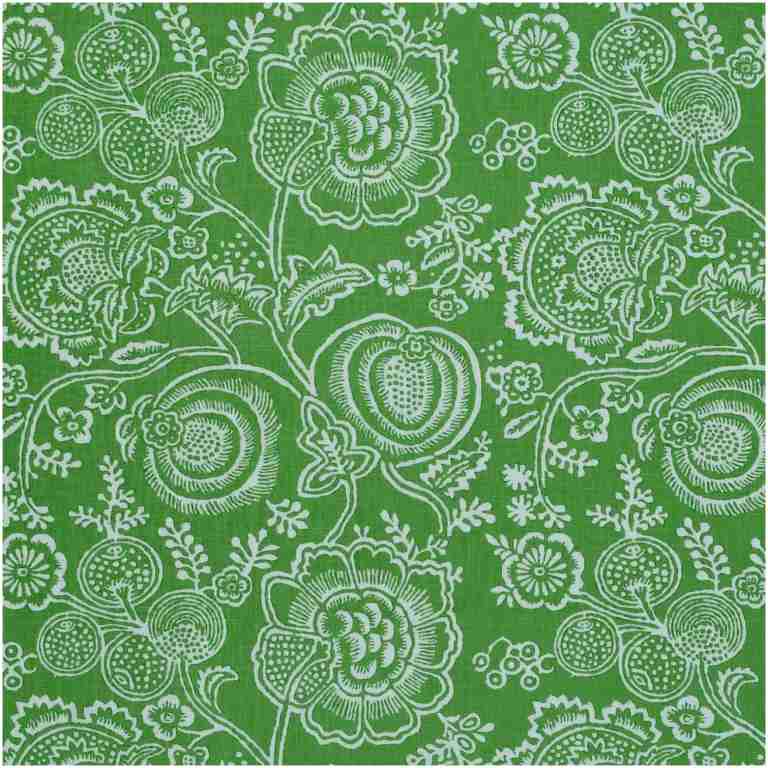 P-HEENA/GREEN - Prints Fabric Suitable For Drapery