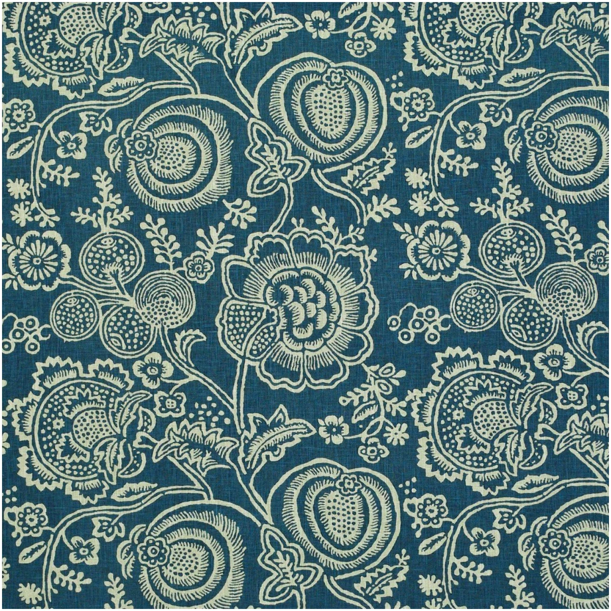 P-Heena/Navy - Prints Fabric Suitable For Drapery