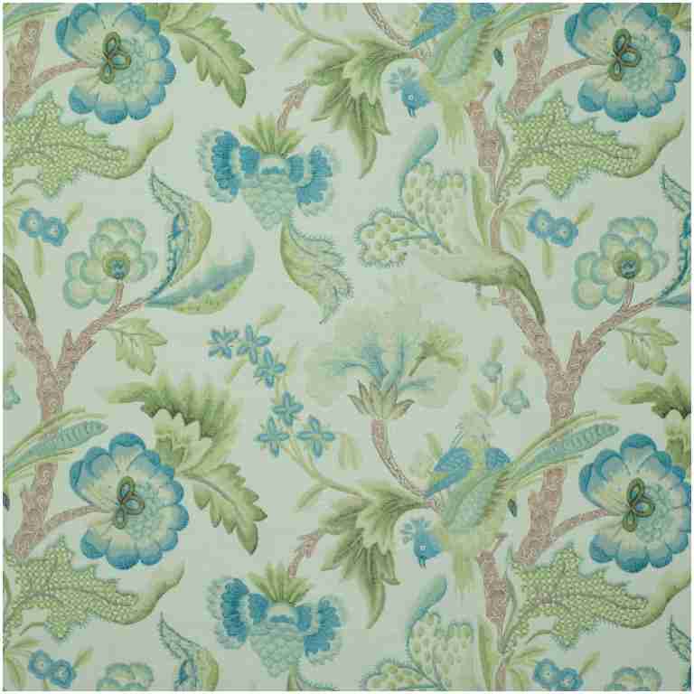 P-HELIZA/AQUA - Prints Fabric Suitable For Drapery