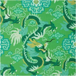 P-PRAGON/GREEN - Prints Fabric Suitable For Drapery