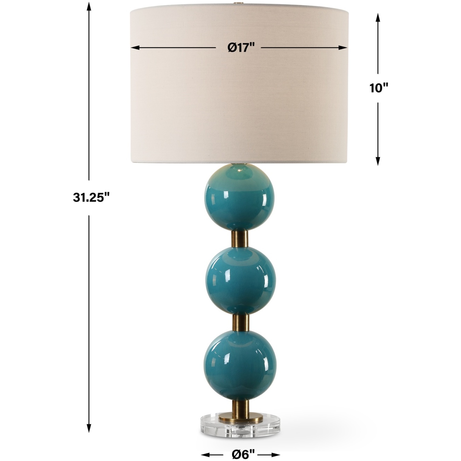 Palawan Blue Glaze Table Lamp