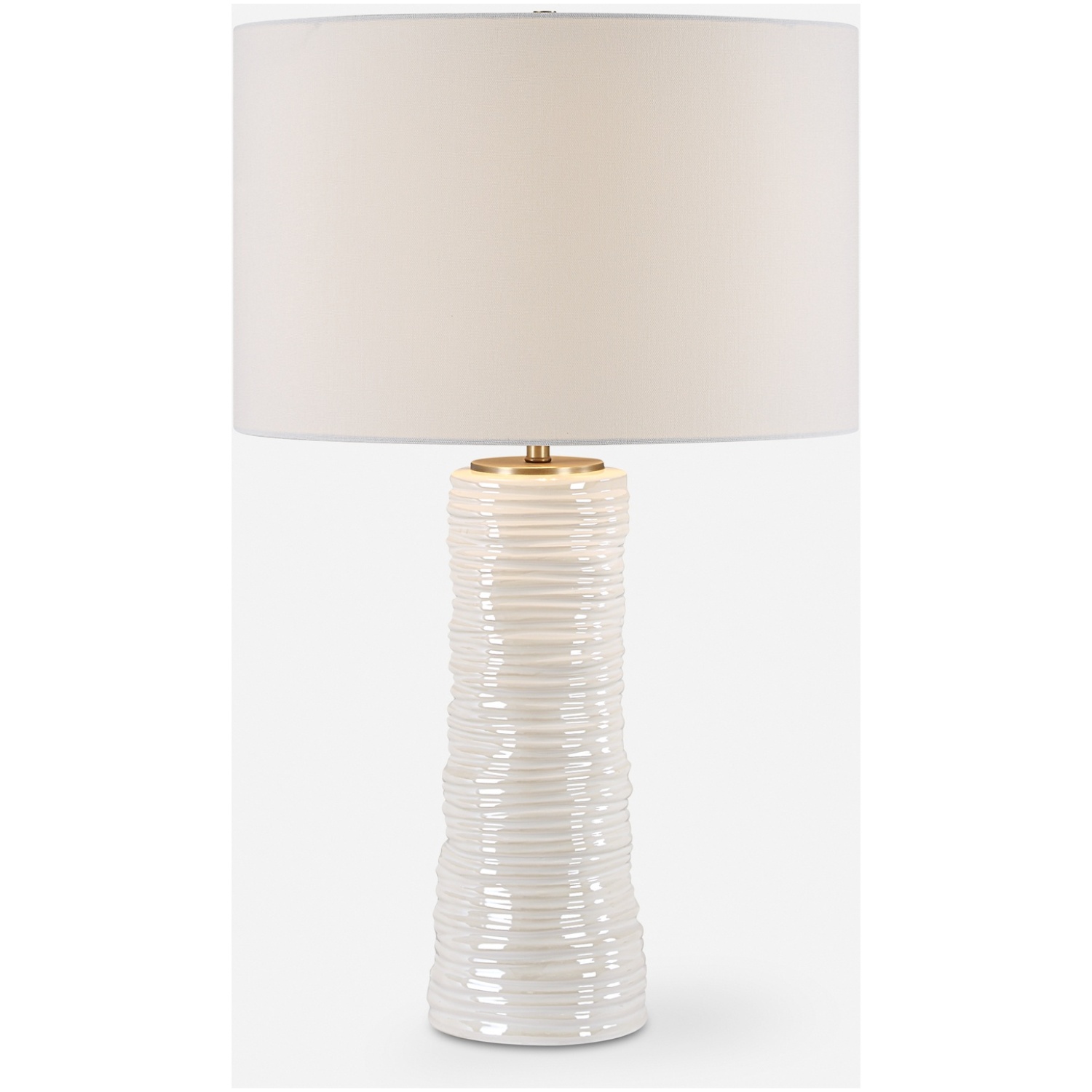 Pavlova-Glossy White Table Lamp