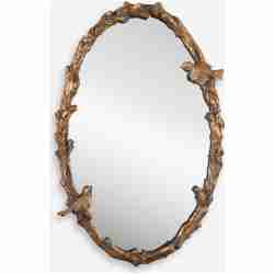 Paza-Gold Vanity Oval Mirrors