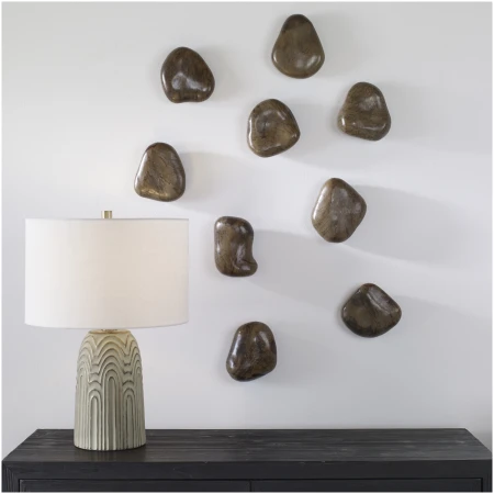 Uttermost Pebbles Walnut Wood Wall Décor