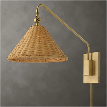 Uttermost Phuvinh 1 Light Rattan Shade Sconce