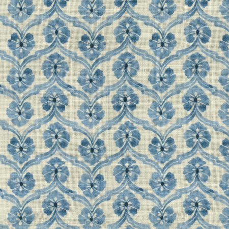 PK-PANSY/BLUE - Prints Fabric Suitable For Drapery