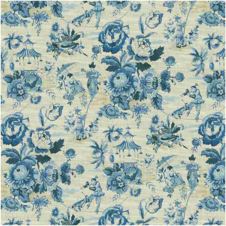 Pk-Pravel/Delft - Prints Fabric Suitable For Drapery