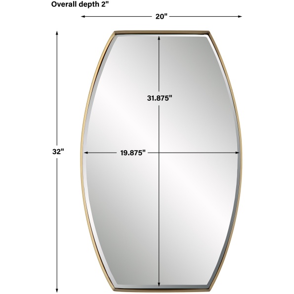 Portal Modern Brass Mirror