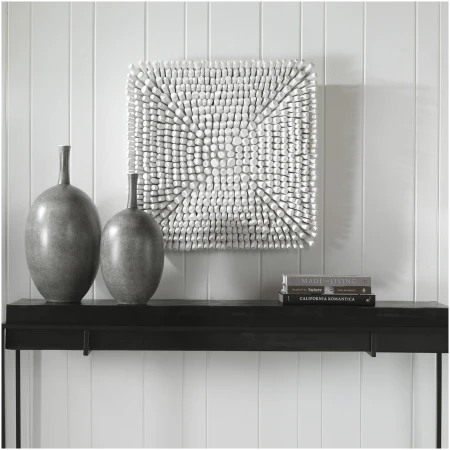 Uttermost Portside White Wood Wall Panel