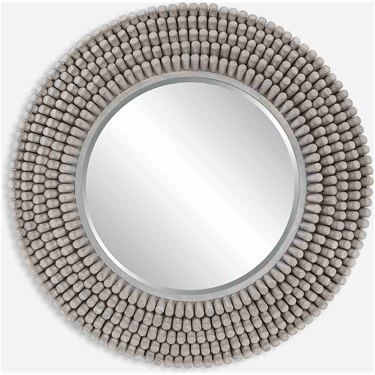 Portside-Round Gray Mirror