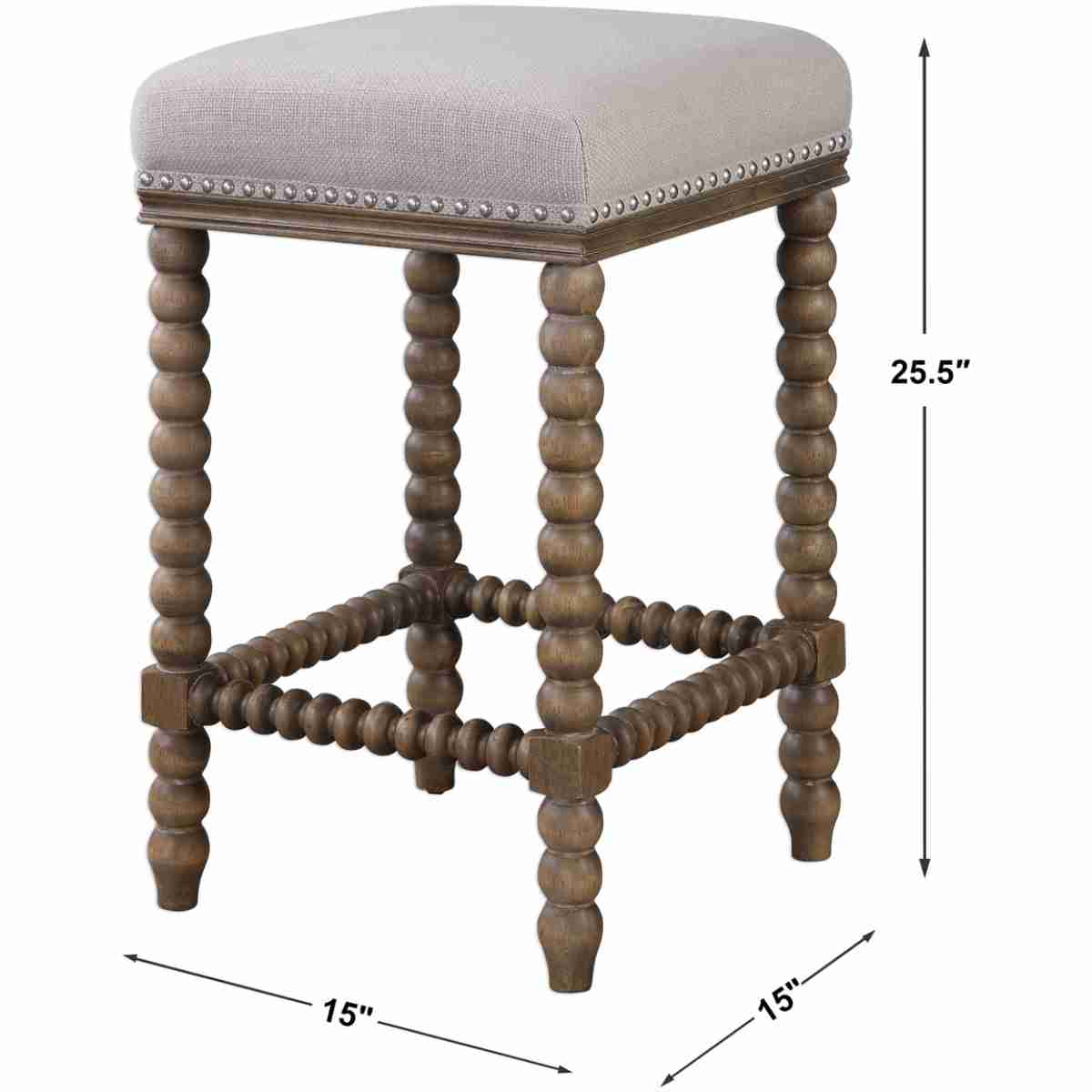 Pryce Wooden Counter Stool