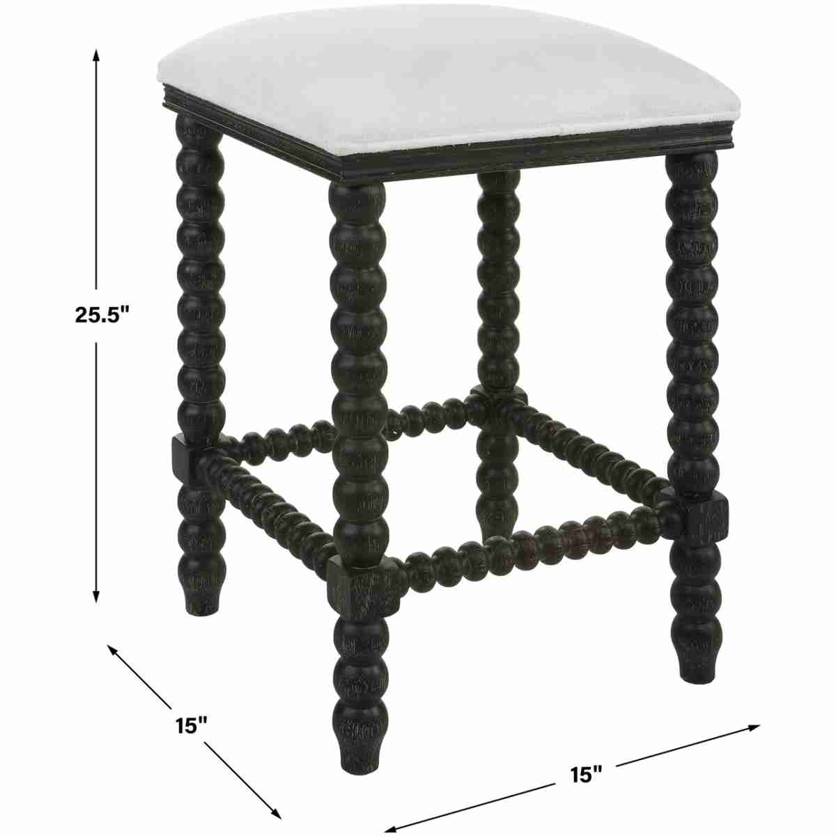 Pryce Black Backless Counter Stool