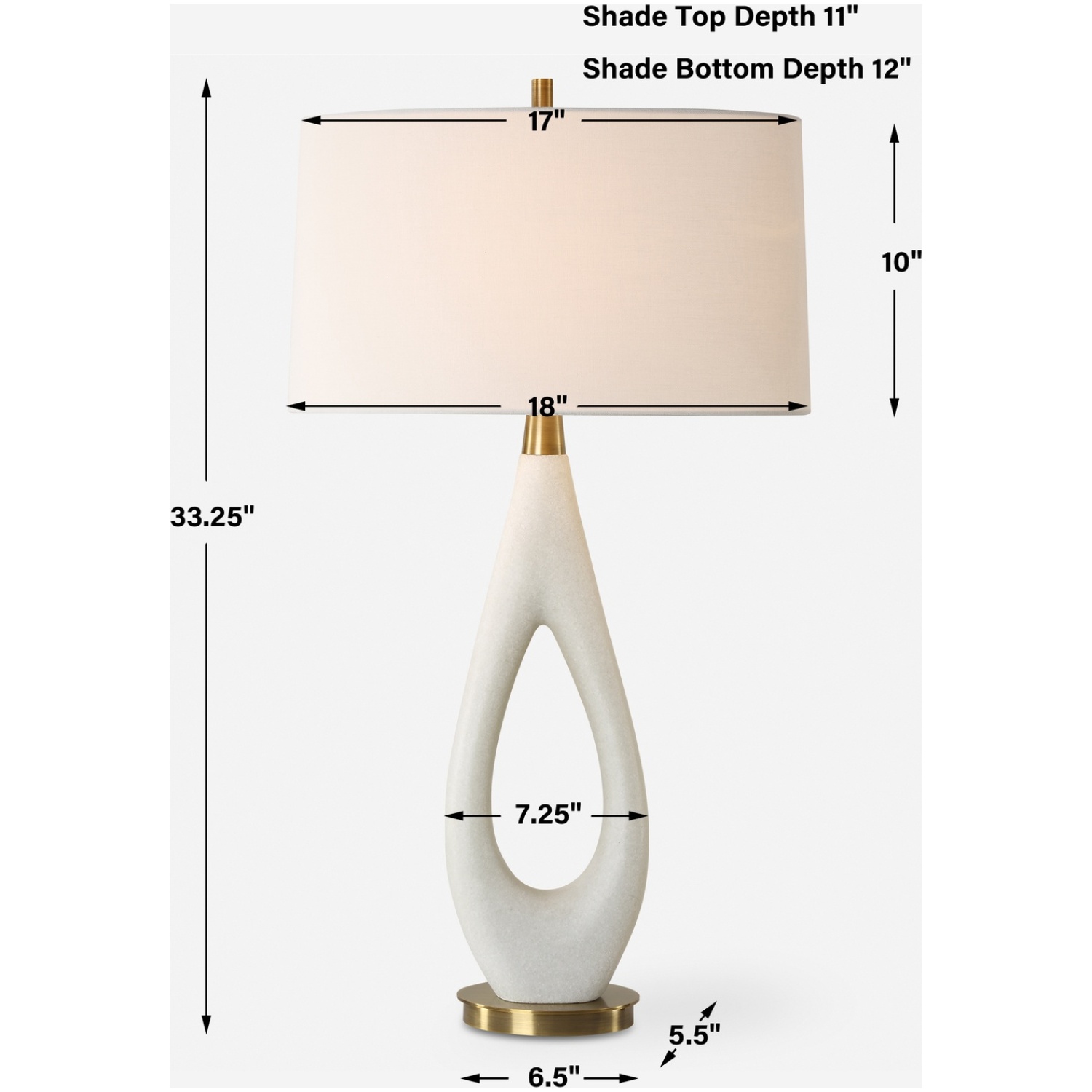 Promenade White Table Lamp