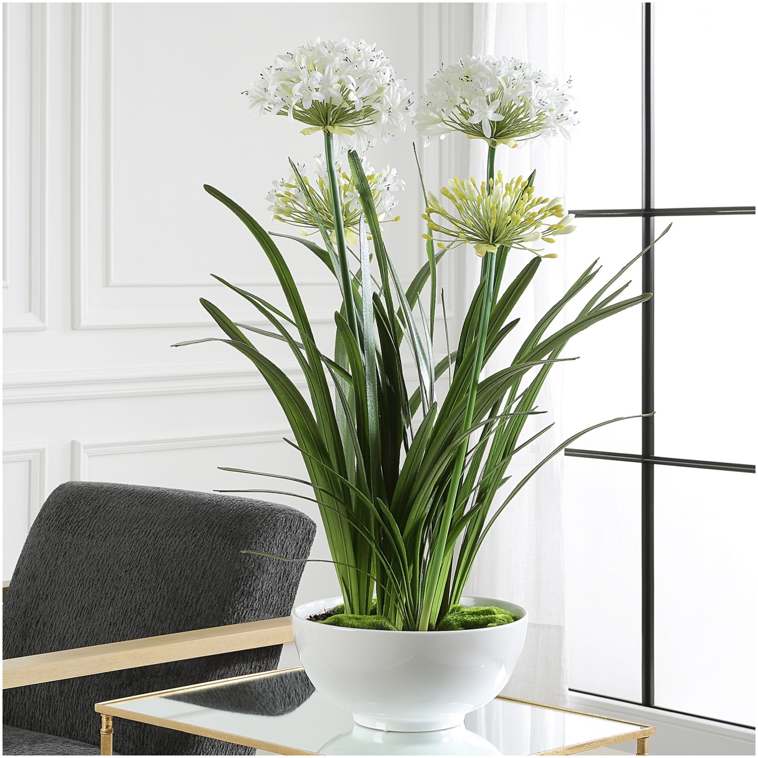 Uttermost Purity Agapanthus Centerpiece