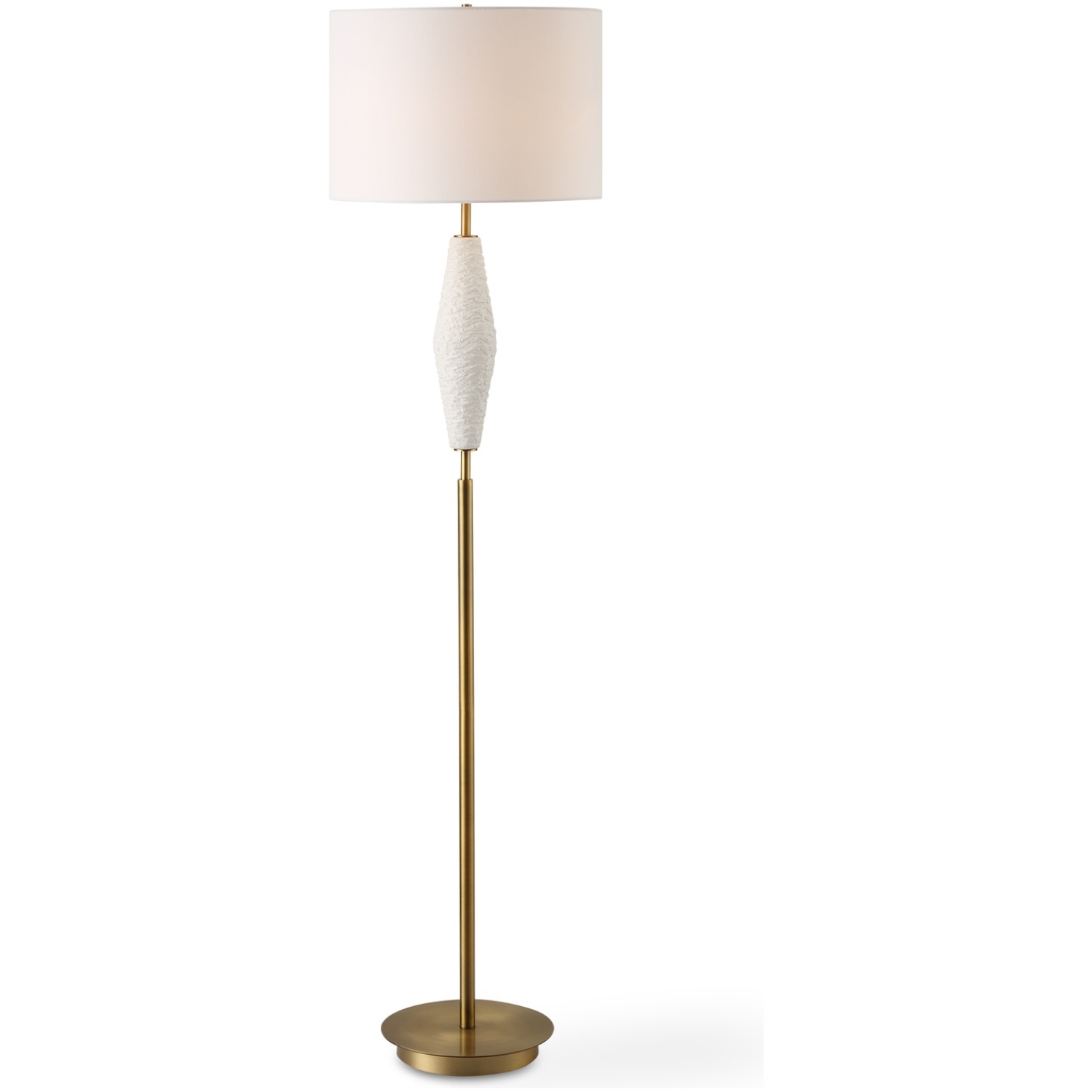 Quite The Buzz-White &Amp; Brass Table Lamp