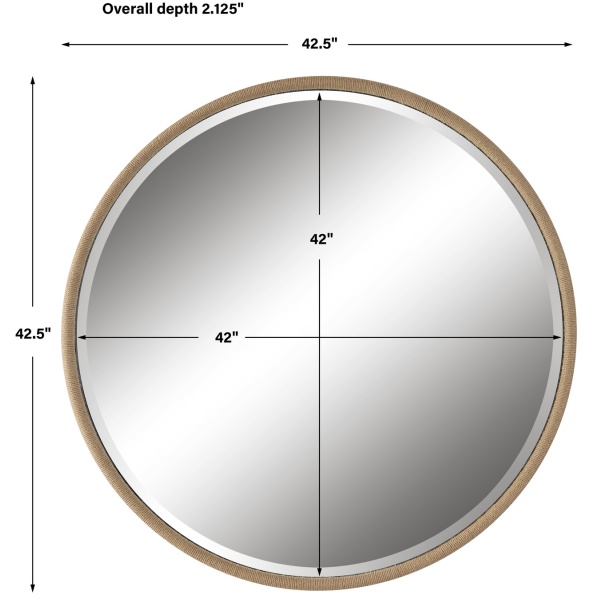 Ranchero Natural Rope Round Mirror