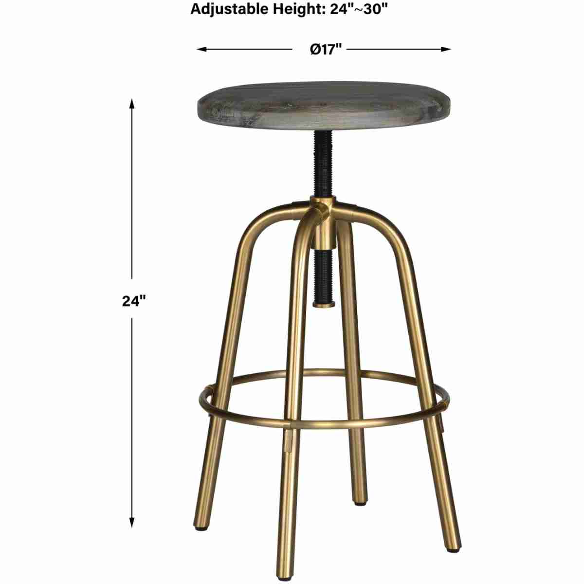 Revolve Brass Counter Stool