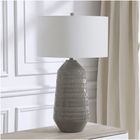 Uttermost Rewind Gray Table Lamp