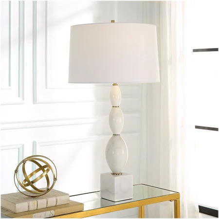 Uttermost Regalia White Marble Table Lamp