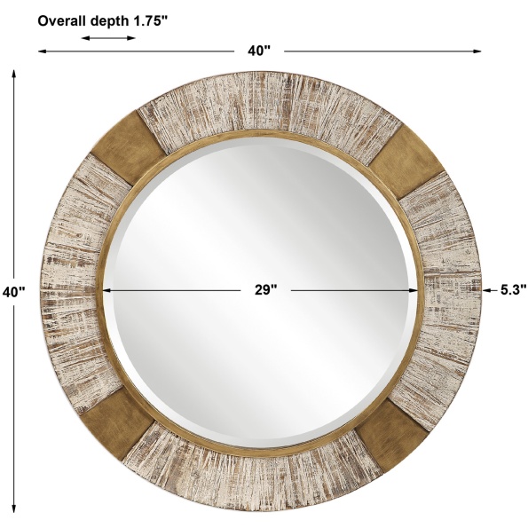 Reuben Gold Round Mirror