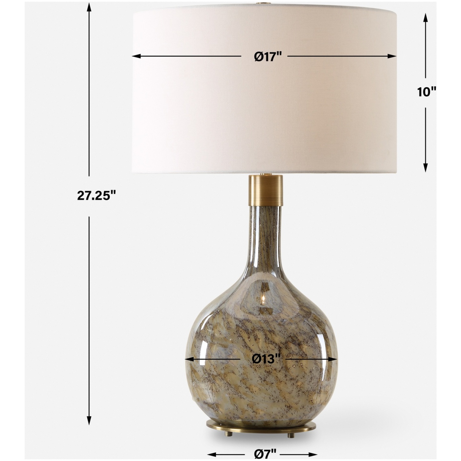 Rhine Brown Glass Table Lamp