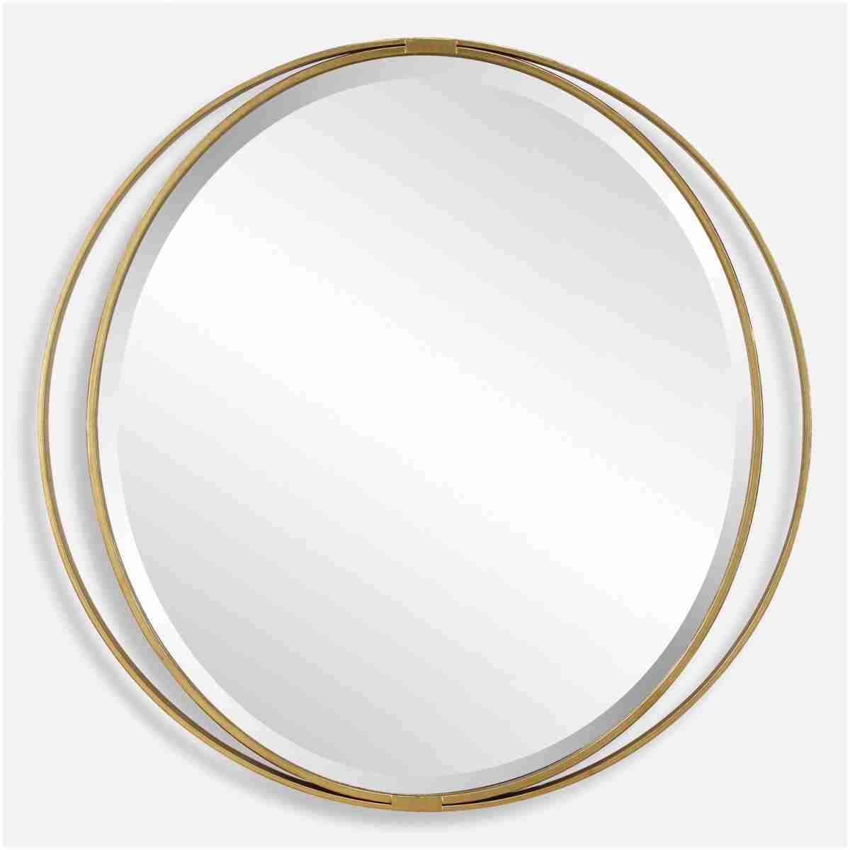 Rhodes-Gold Round Mirror