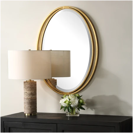 Uttermost Rhodes Gold Oval Mirror