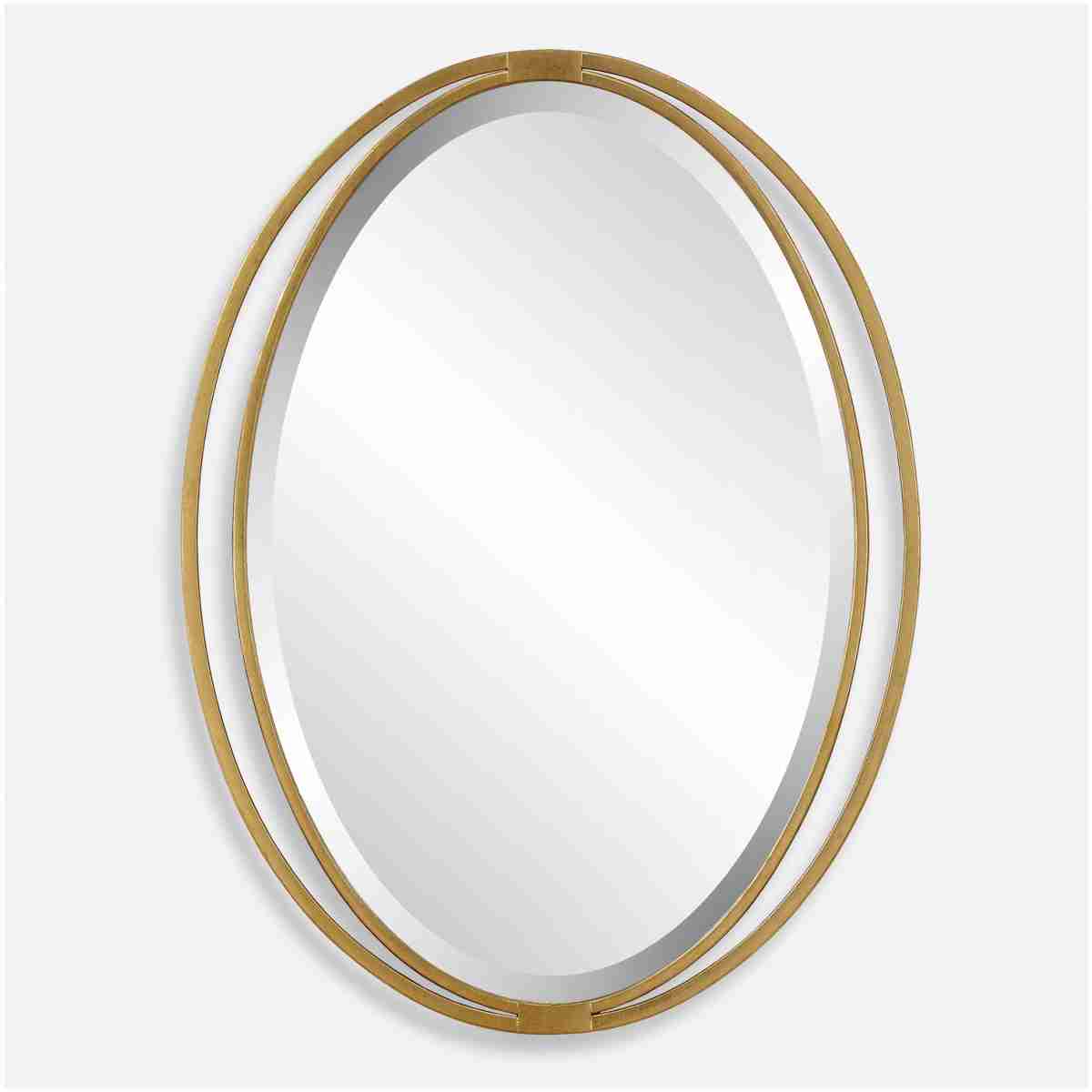 Rhodes-Gold Oval Mirror