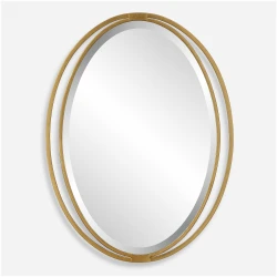 Rhodes-Gold Oval Mirror