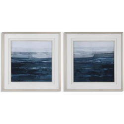 Rising Blue-Framed Prints