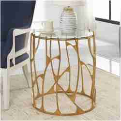 Uttermost Ritual Round Gold Side Table