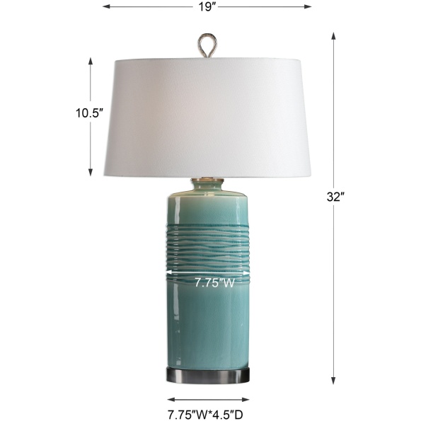 Rila Distressed Teal Table Lamp