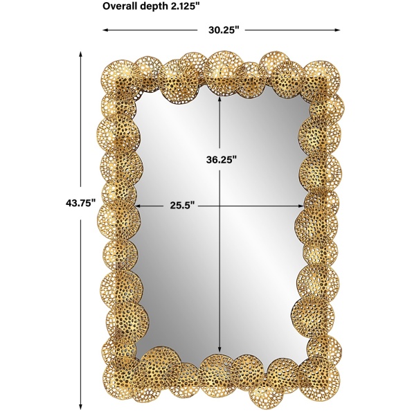 Ripley Gold Lotus Mirror