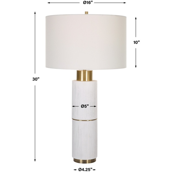 Ruse Whitewashed Table Lamp