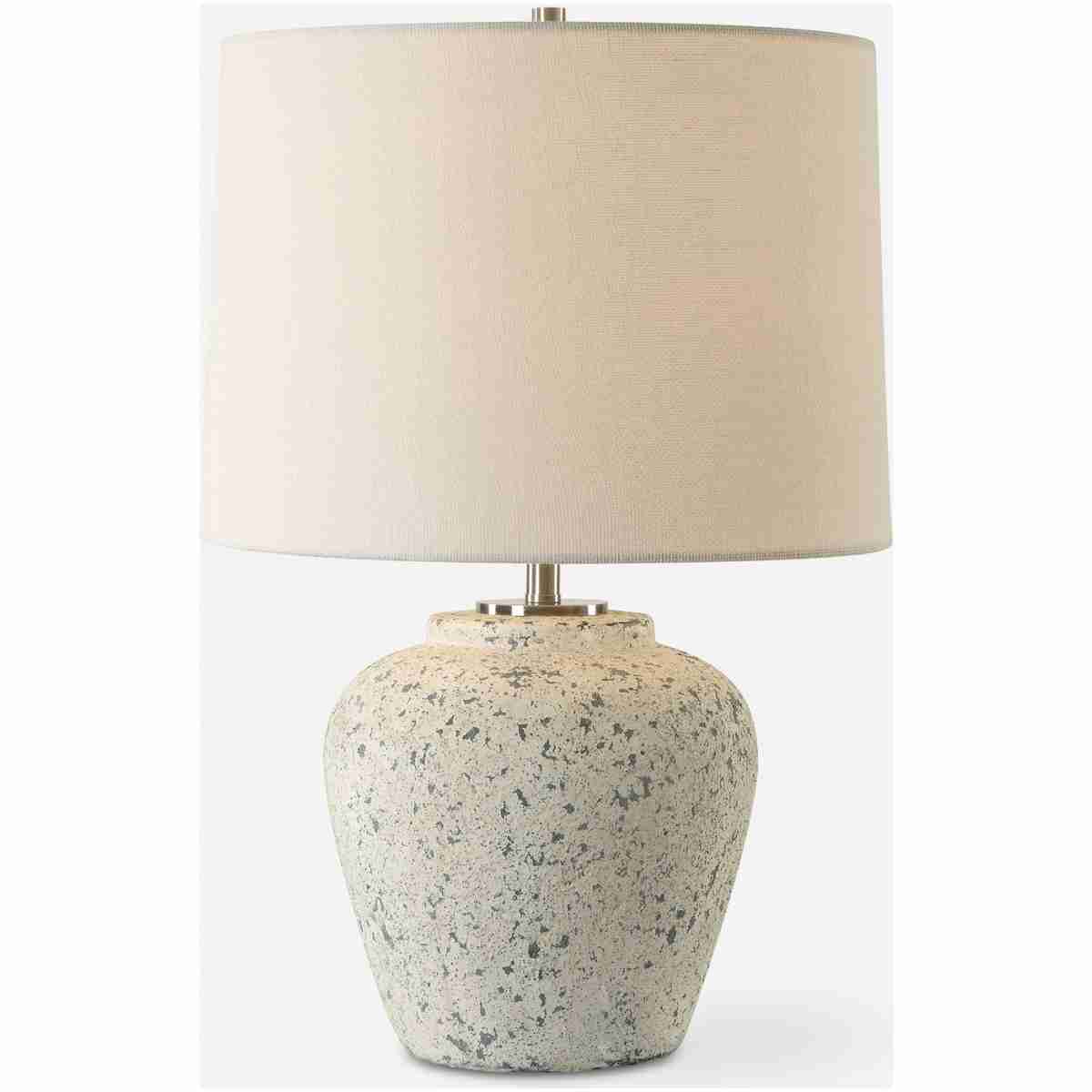 Rupture-Aged Ivory Table Lamp