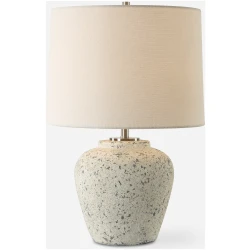 Rupture-Aged Ivory Table Lamp