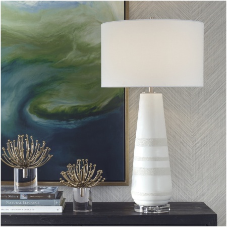 Uttermost Santino Crackled Ivory Table Lamp