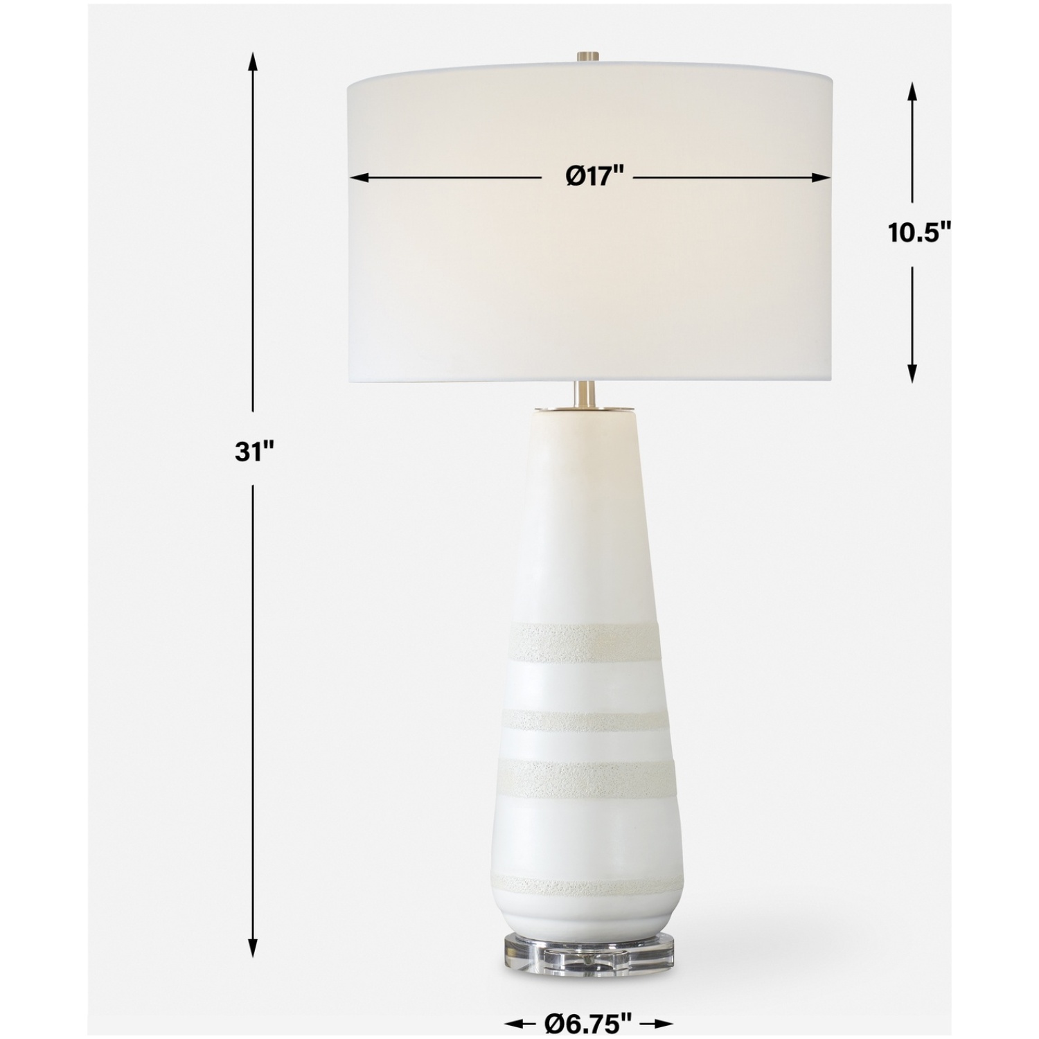 Santino Crackled Ivory Table Lamp