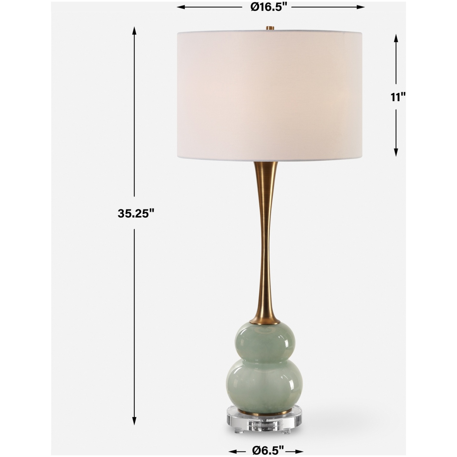 Sanctuary Green Gray Table Lamp