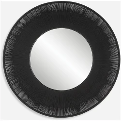 Sailor's Knot-Black Small Round Mirror