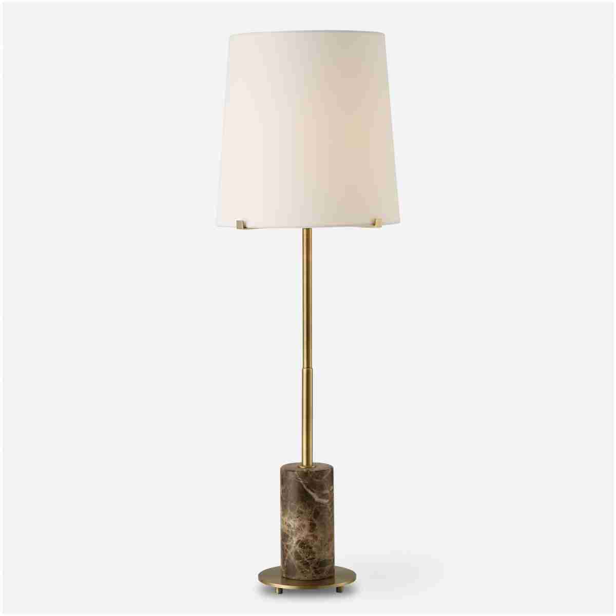 Sepia-Brown Marble Buffet Lamp